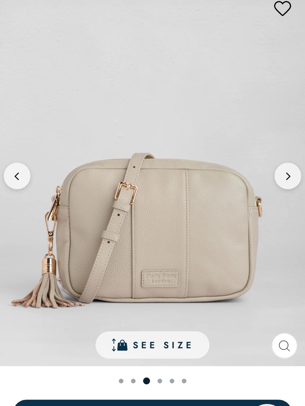 Pom Pom London City Duo Crossbody Bag Stone